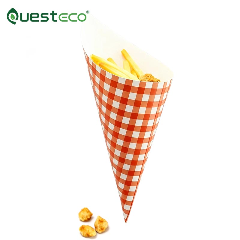 Trekant kartoffelchips æske